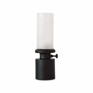 Lampe sans fil rechargeable Patrick – Noir - Vue de face sur fond blanc