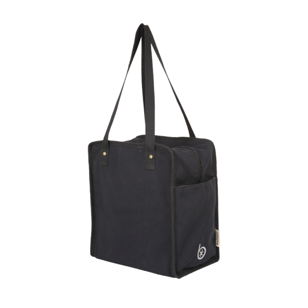 Tote Bag Vélo Mimi, Badawin, vue de côté sur fond blanc