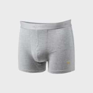 un boxer en coton biologique gris clair Billybelt, vue de face sur fond blanc