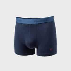 un boxer en coton biologique bleu marine Billybelt, vue de face sur fond blanc