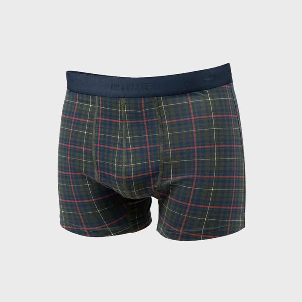 un boxer en coton biologique "Highland" Billybelt, vue de face sur fond blanc