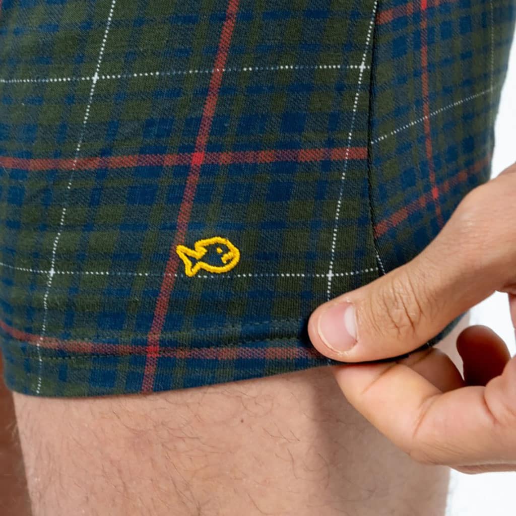un boxer en coton biologique "Highland" Billybelt, zoom sur le logo