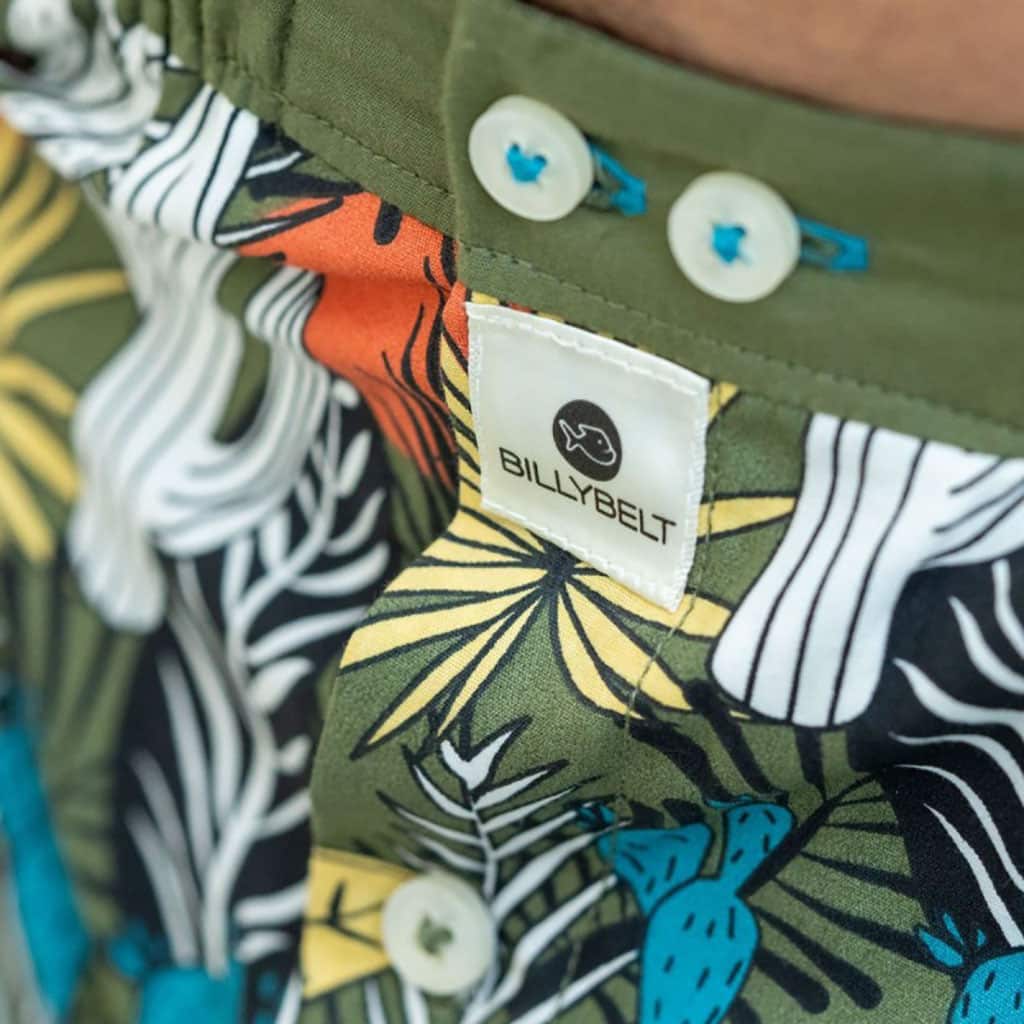 un caleçon 100% coton biologique "Rodéo" Billybel, zoom sur les boutons
