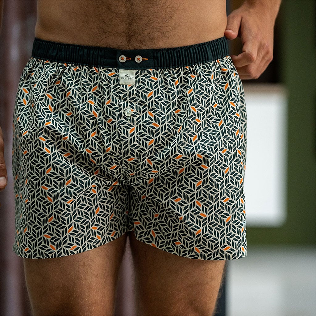 un caleçon 100% coton biologique "toscana" Billybelt, vue de face sur fond blanc