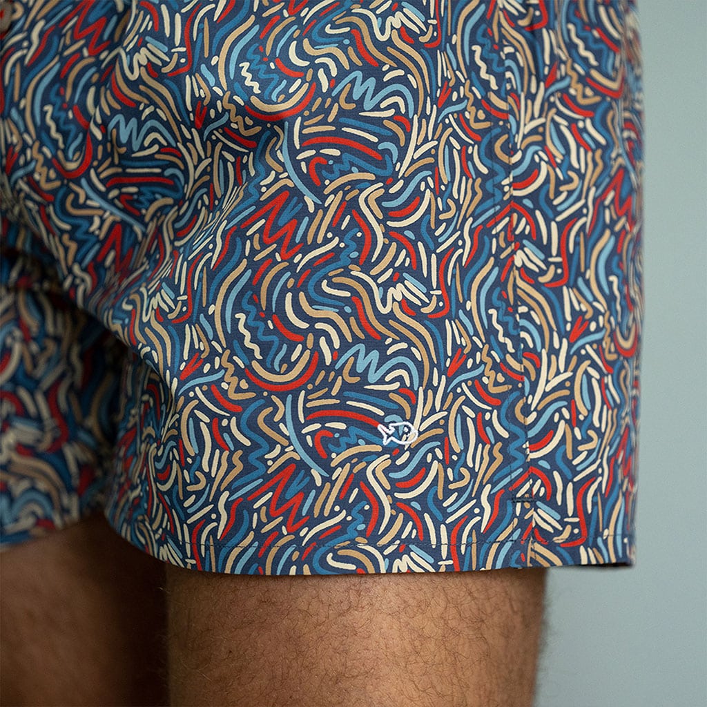 un caleçon en coton biologique "Graffiti" Billybelt, zoom sur le motif