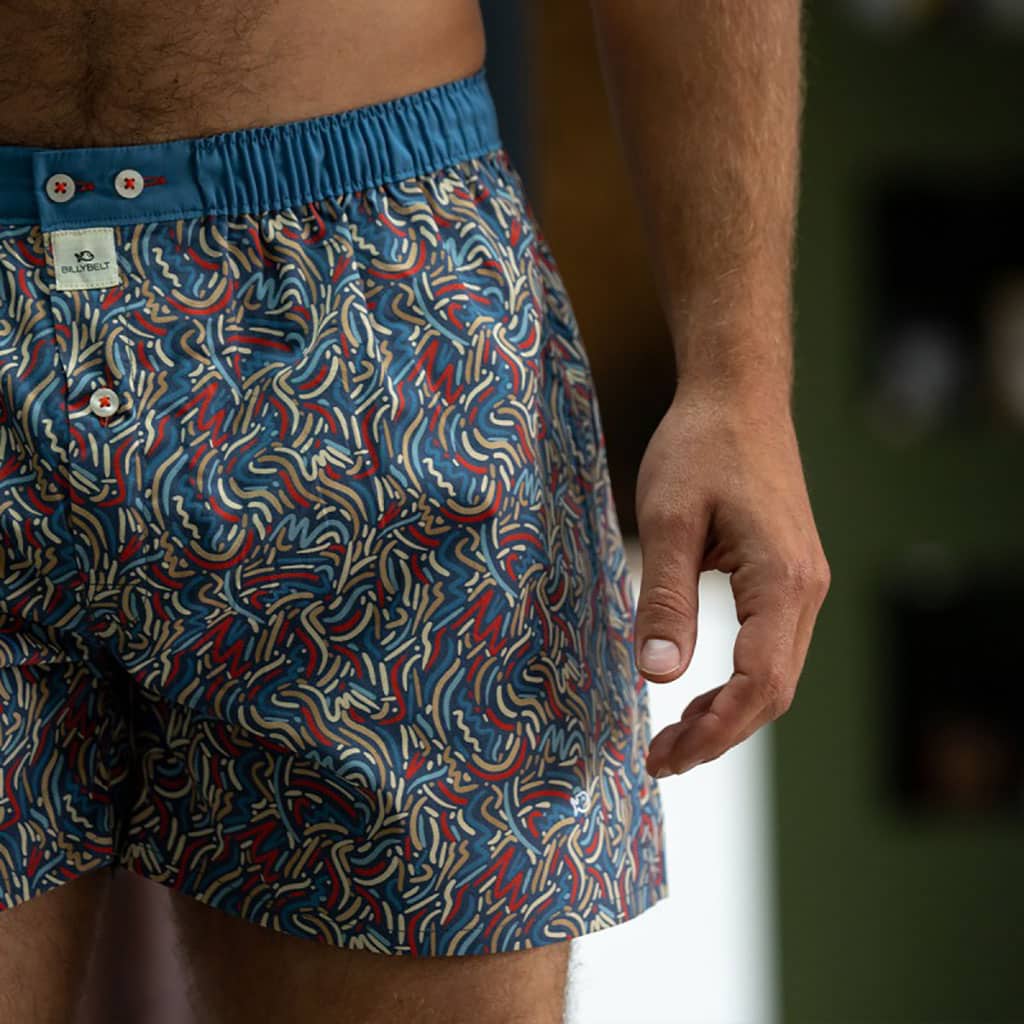 un caleçon en coton biologique "Graffiti" Billybelt, vue de face