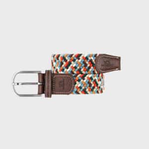 une ceinture élastique tressée "Auckland" Billybelt, vue de face sur fond blanc
