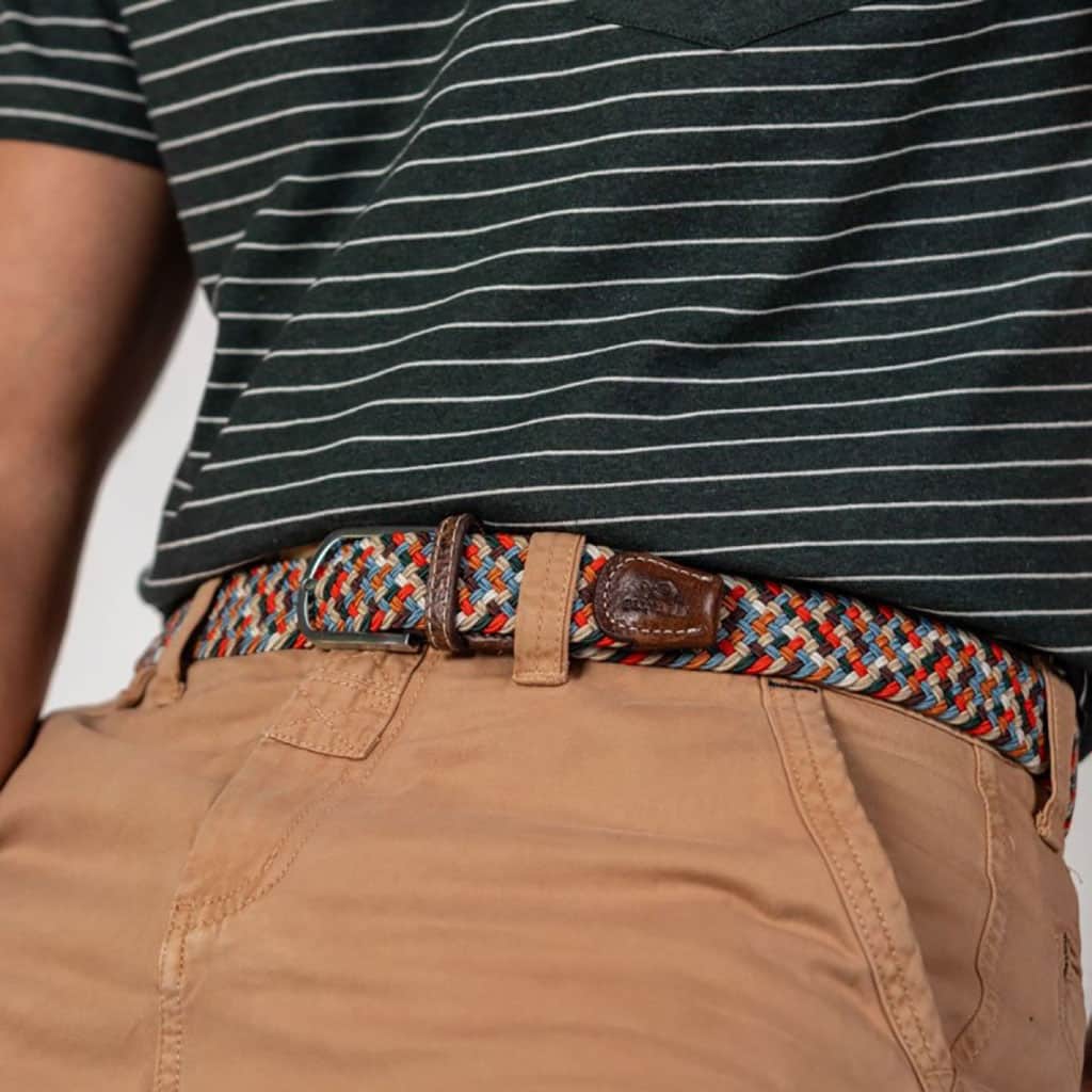 une ceinture élastique tressée "Auckland" Billybelt, vue de face