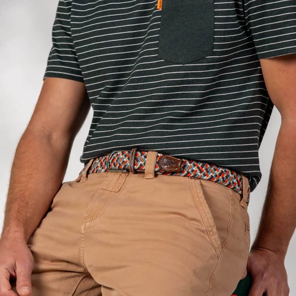 une ceinture élastique tressée "Auckland" Billybelt, vue de face