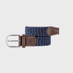 une ceinture élastique tressée "Héraklion" Billybelt, vue de face sur fond blanc