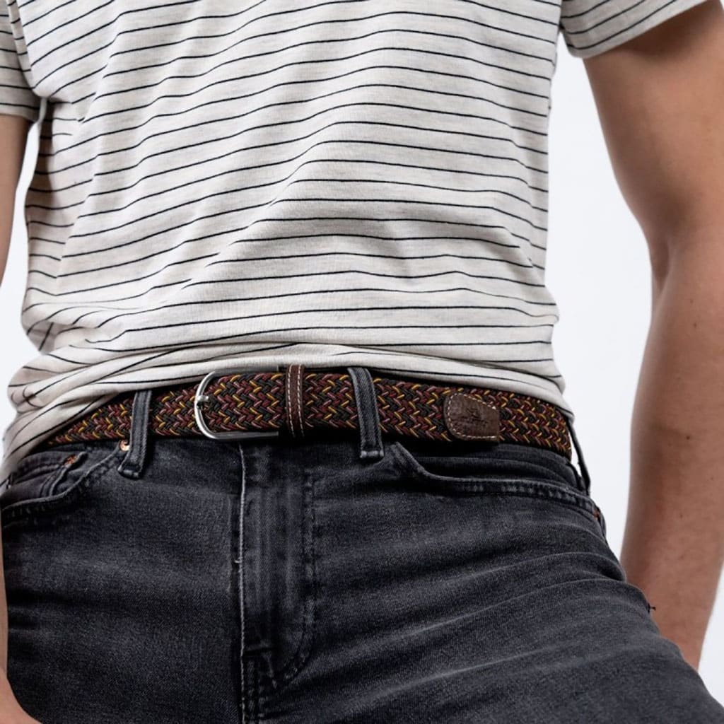 une ceinture élastique tressée "Caracas" Billybelt, vue de face