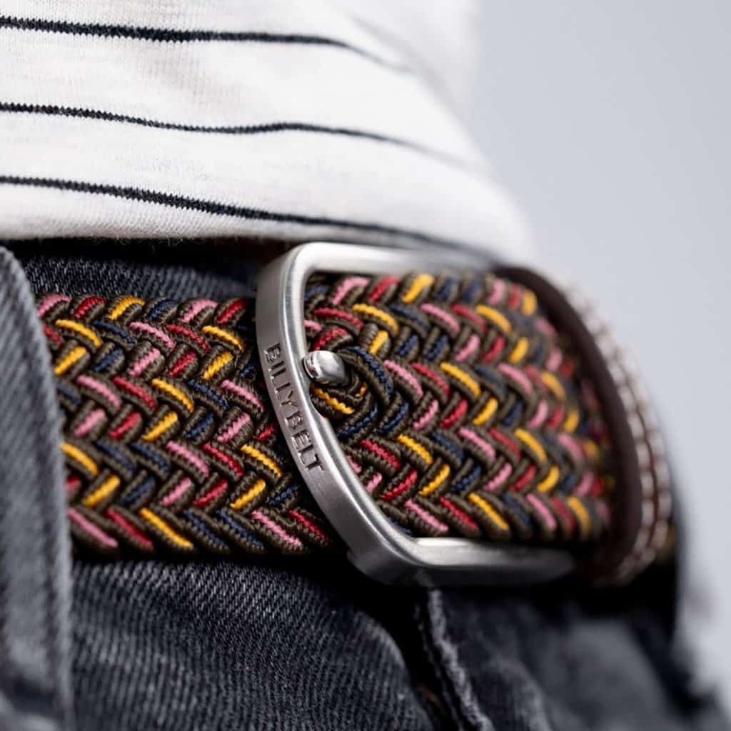 une ceinture élastique tressée "Caracas" Billybelt, zoom sur la boucle