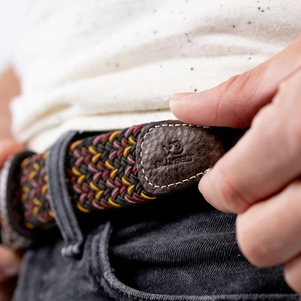une ceinture élastique tressée "Caracas" Billybelt, zoom sur le tissu