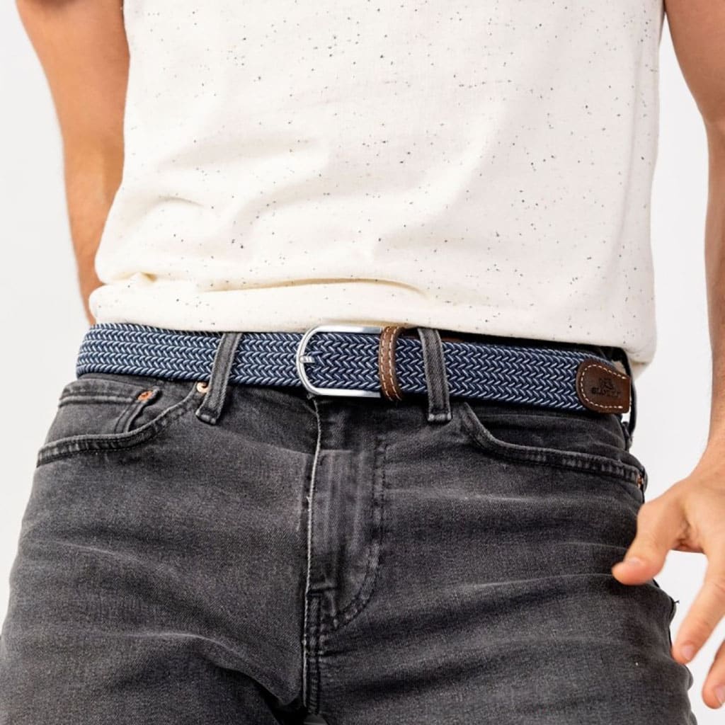 une ceinture élastique tressés "Bogota" Billybelt, vue de face