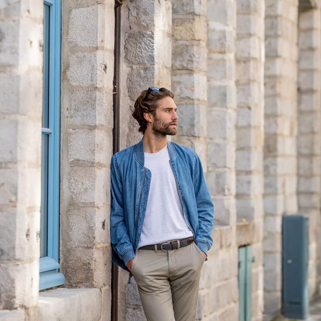 une ceinture élastique tressée "Vienne" Billybelt, vue de face
