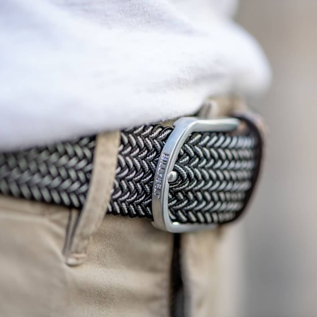 une ceinture élastique tressée "Vienne" Billybelt, zoom sur la boucle