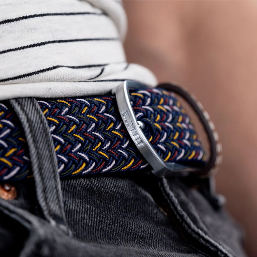 une ceinture élastique tressé "sandefjord" Billybelt, zoom sur la boucle