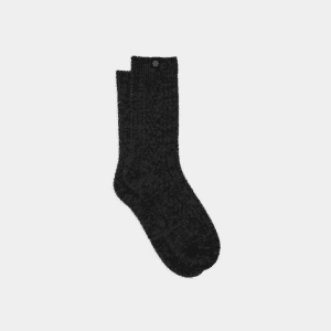une paire de chaussettes en laine noir Billyblet, vue de face sur fond blanc
