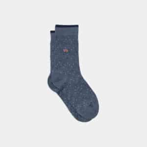 une paire de chaussettes en coton peigné "square snow" Billybelt, vue de face sur fond blanc
