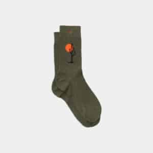 une paire de chaussette en coton peigné "saguaro" Billybelt, vue de face sur fond blanc