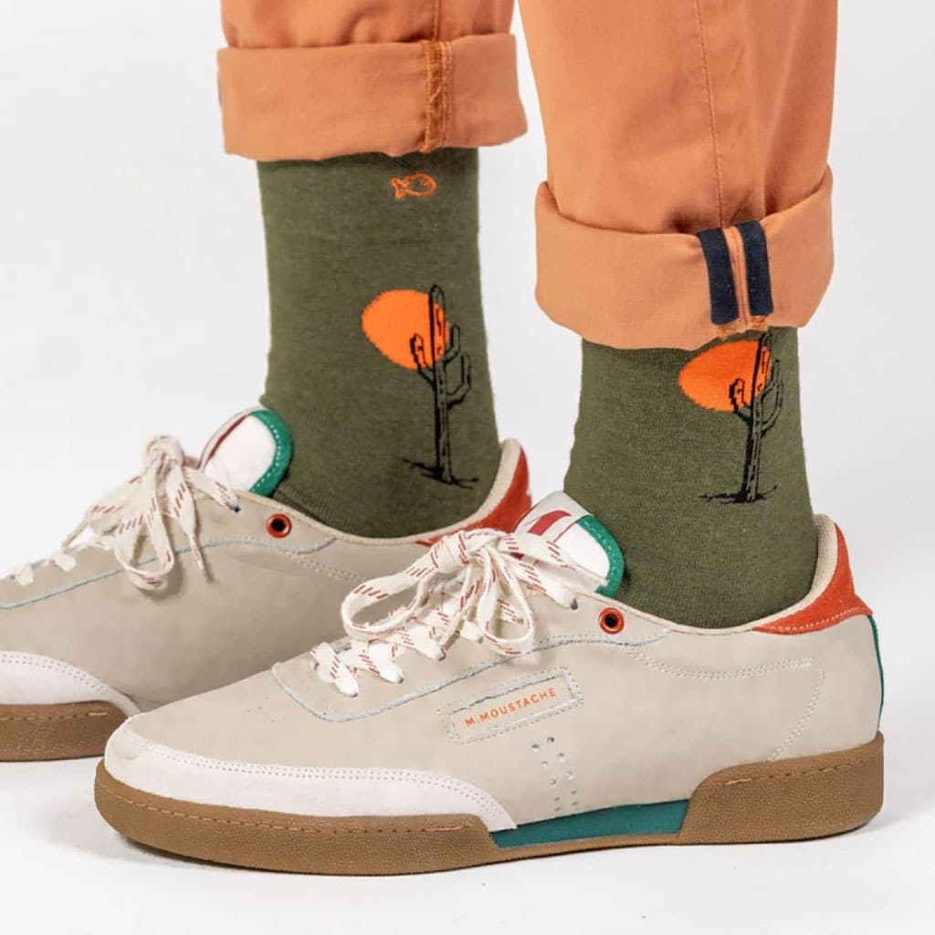 une paire de chaussette en coton peigné "saguaro" Billybelt, vue de côté