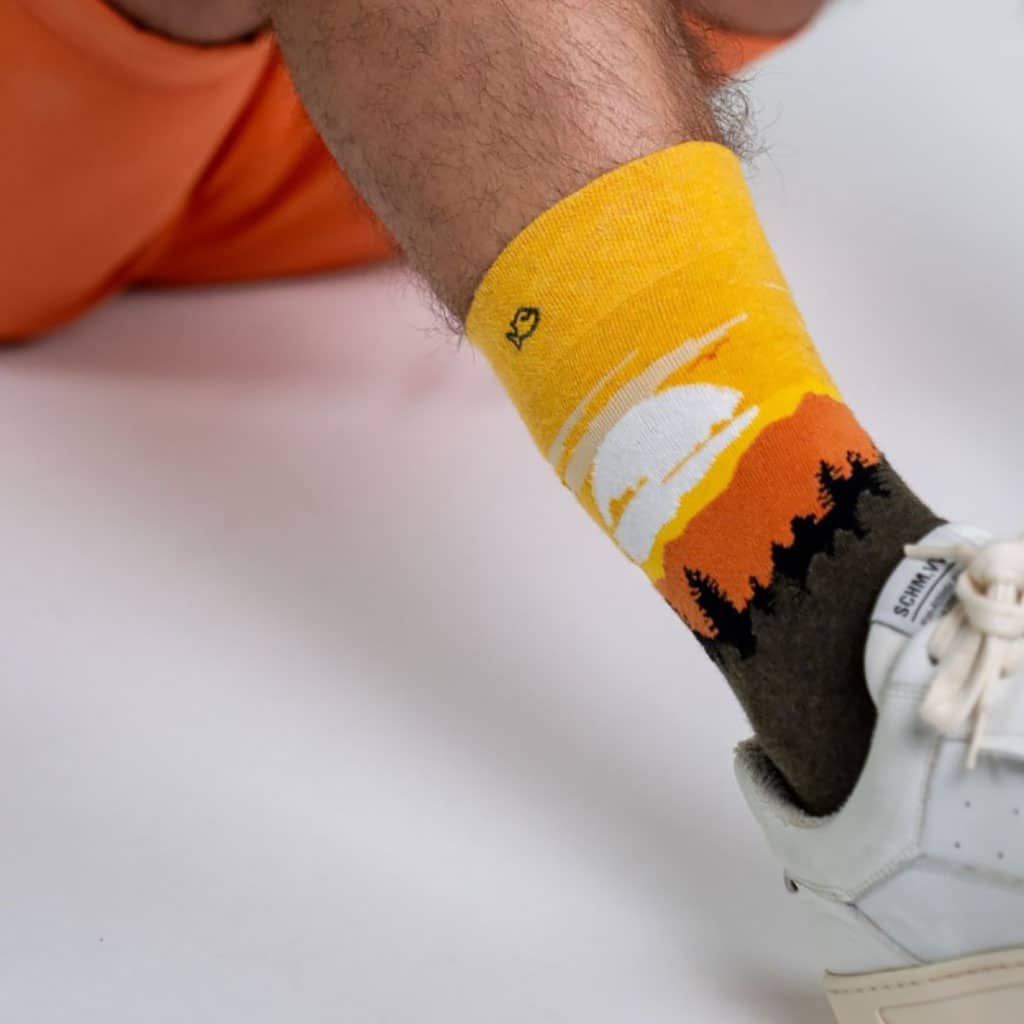 une paire de chaussettes en coton peigné "Yosemite" Billybelt, vue de face