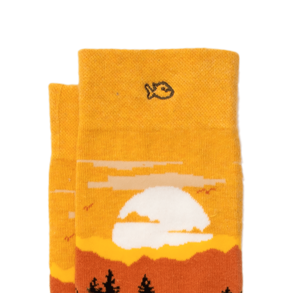 une paire de chaussettes en coton peigné "Yosemite" Billybelt, zoom sur le tissu
