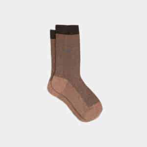 une paire de chaussettes en coton peigné "Marmotte" Billybelt, vue de face sur fond blanc