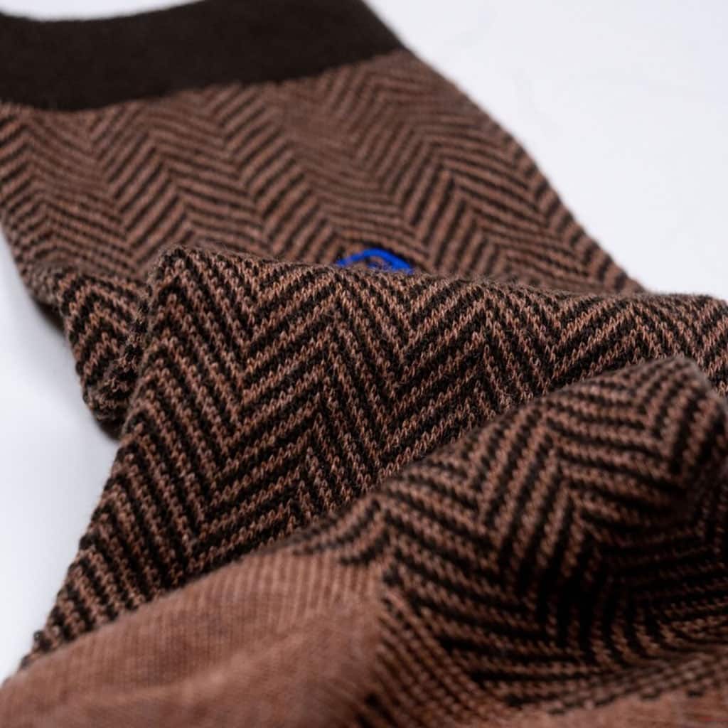 une paire de chaussettes en coton peigné "Marmotte" Billybelt, zoom sur le tissu