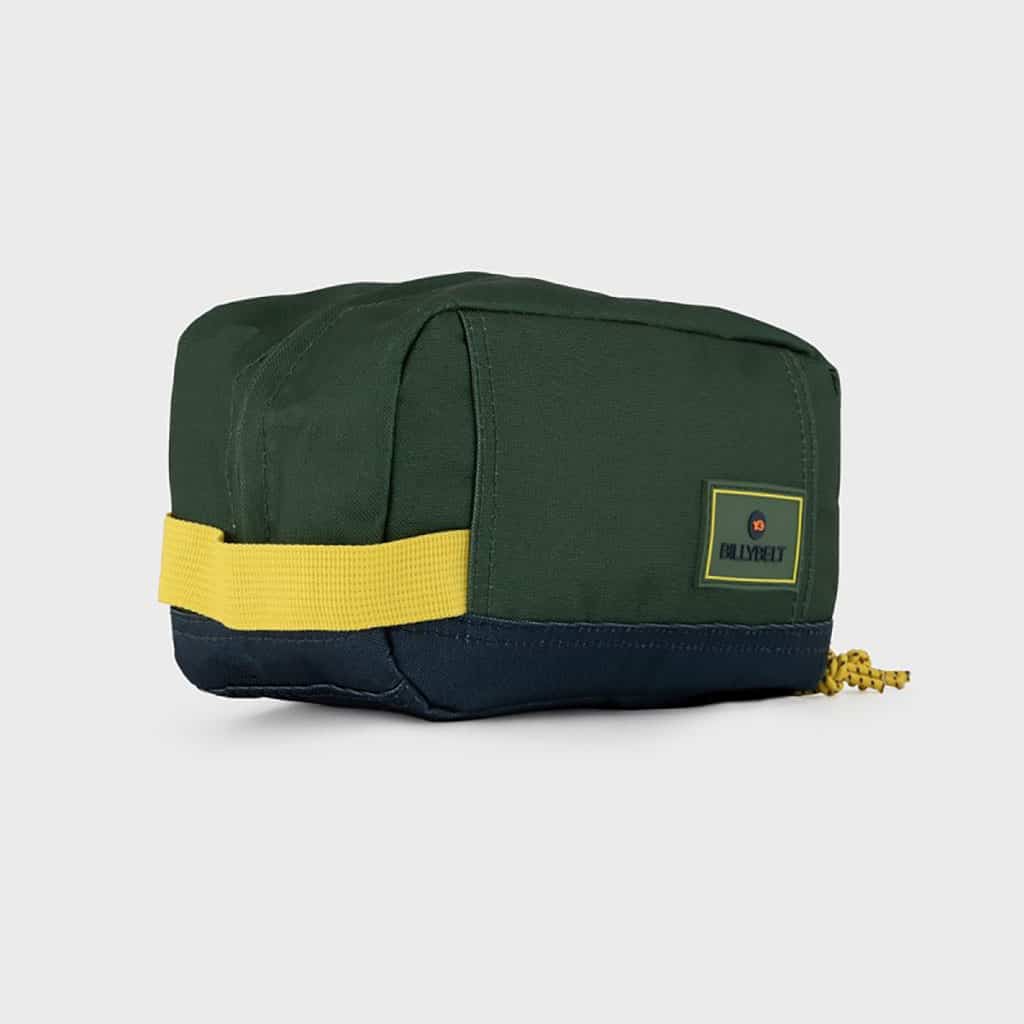une trousse de toilette green blue Billybelt, vue de côté sur fond blanc