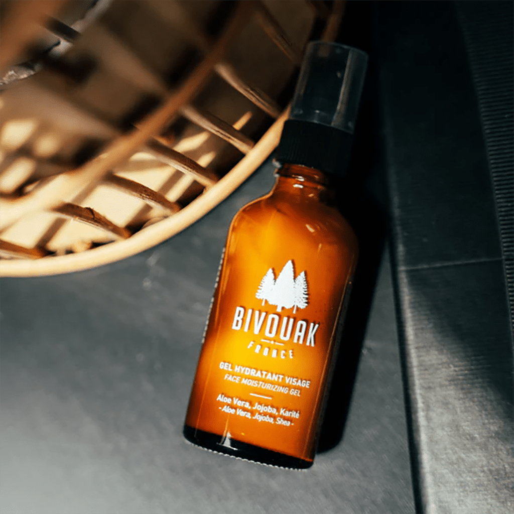 un gel hydratant pour le visage bio Bivouak, vue de face