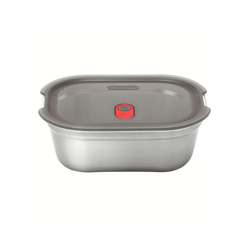 une boîte repas 600ml acier inoxydable Black+Blum, vue de face sur fond blanc