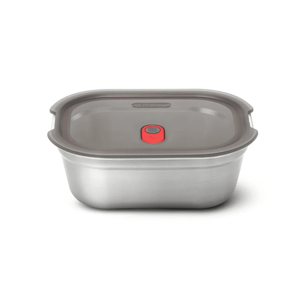 une boîte repas 900ml acier inoxydable Black+Blum, vue de face sur fond blanc