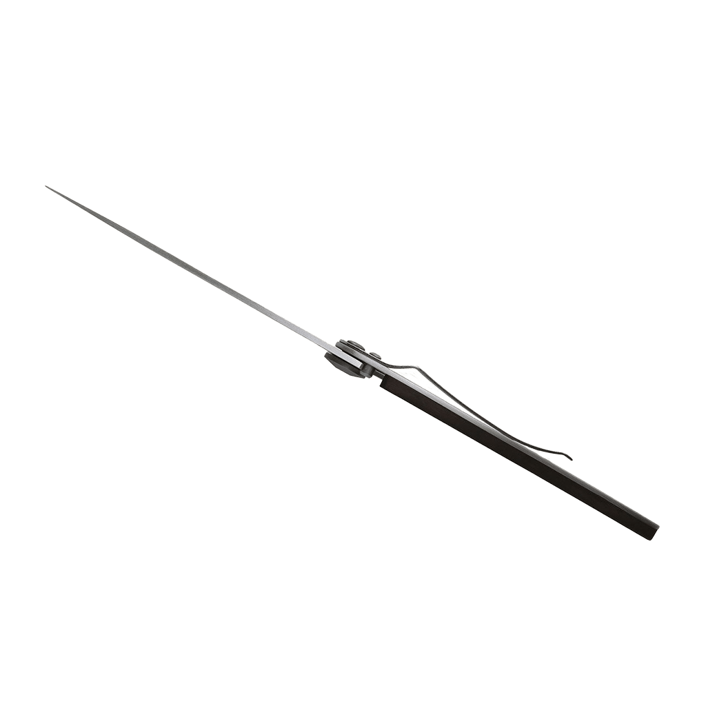 Couteau de poche titane 37g - Ébène - Vélo, Deejo, vue de côté sur fond blanc