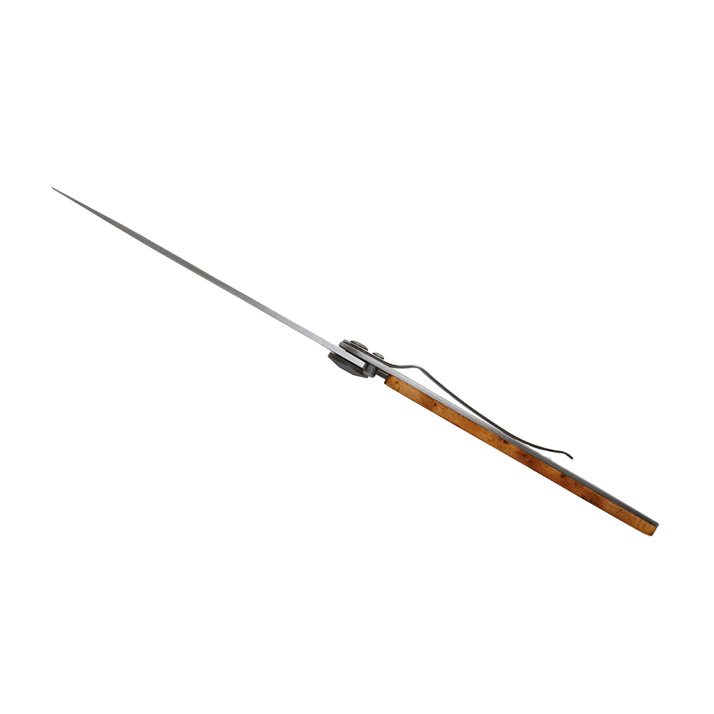 Couteau de poche titane 37g - Genévrier - Tribal, Deejo, vue de côté sur fond blanc