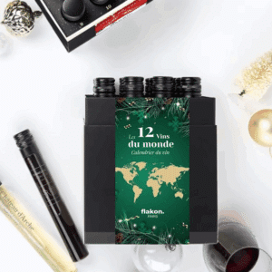 Coffret Dégustation – 12 Vins du Monde – Flakon - Vu de face
