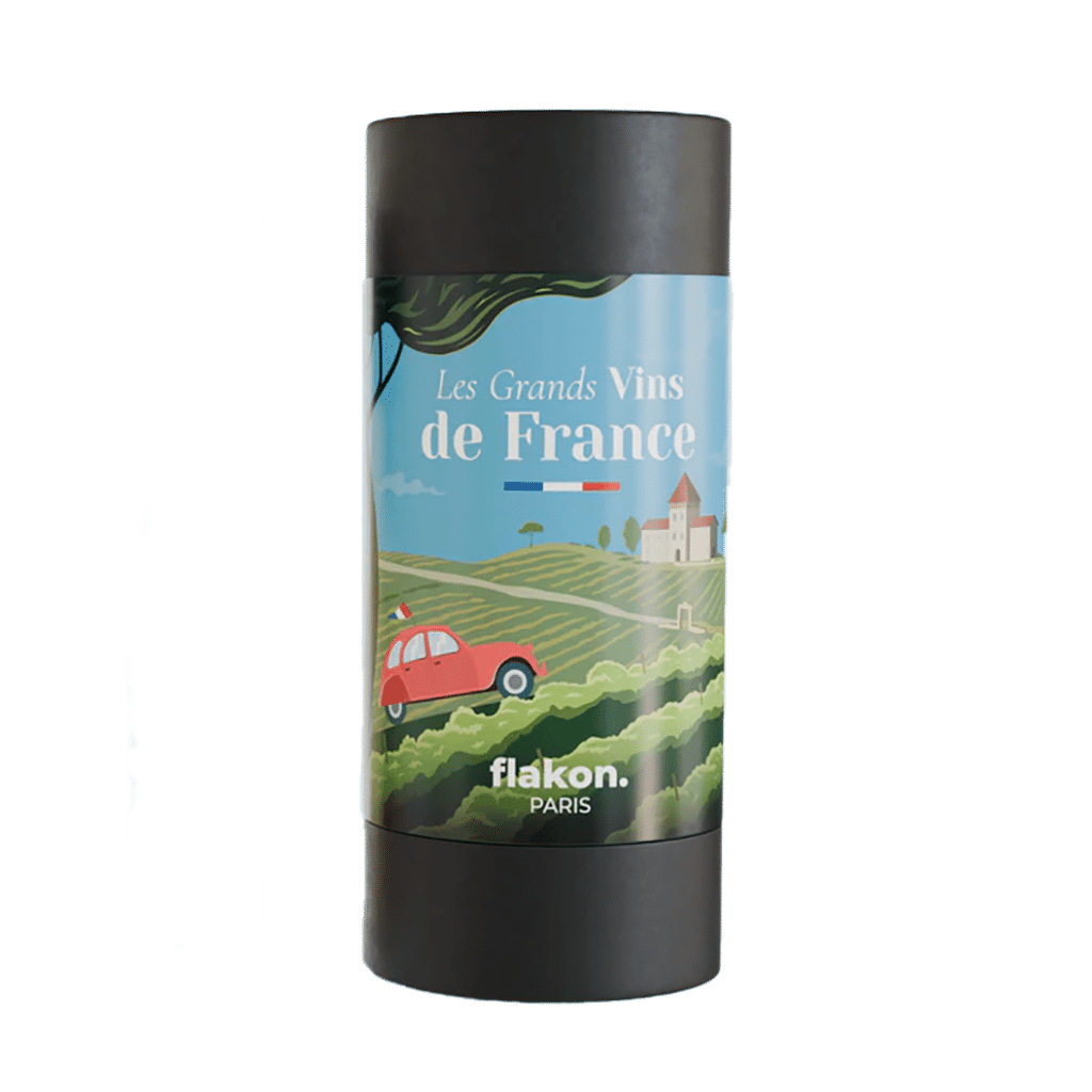 Coffret Dégustation – Les Grands Vins de France – Flakon - Vu de face sur fond blanc
