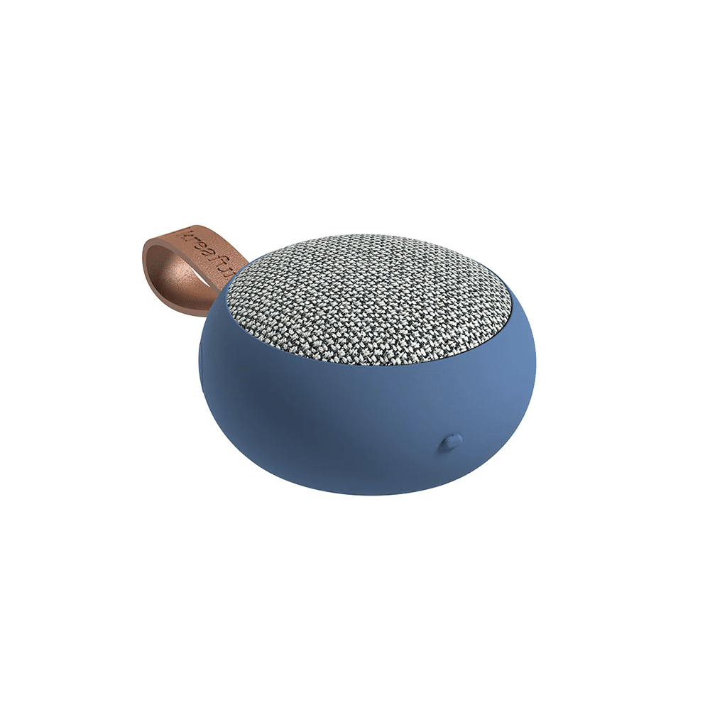 Enceinte aGO 2 Fabric : Petit Design, Grand Son, Kreafunk, vue de côté sur fond blanc