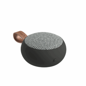 Enceinte Bluetooth aGO 2 fabric – Noir – Kreafunk - Vu de face sur fond blanc