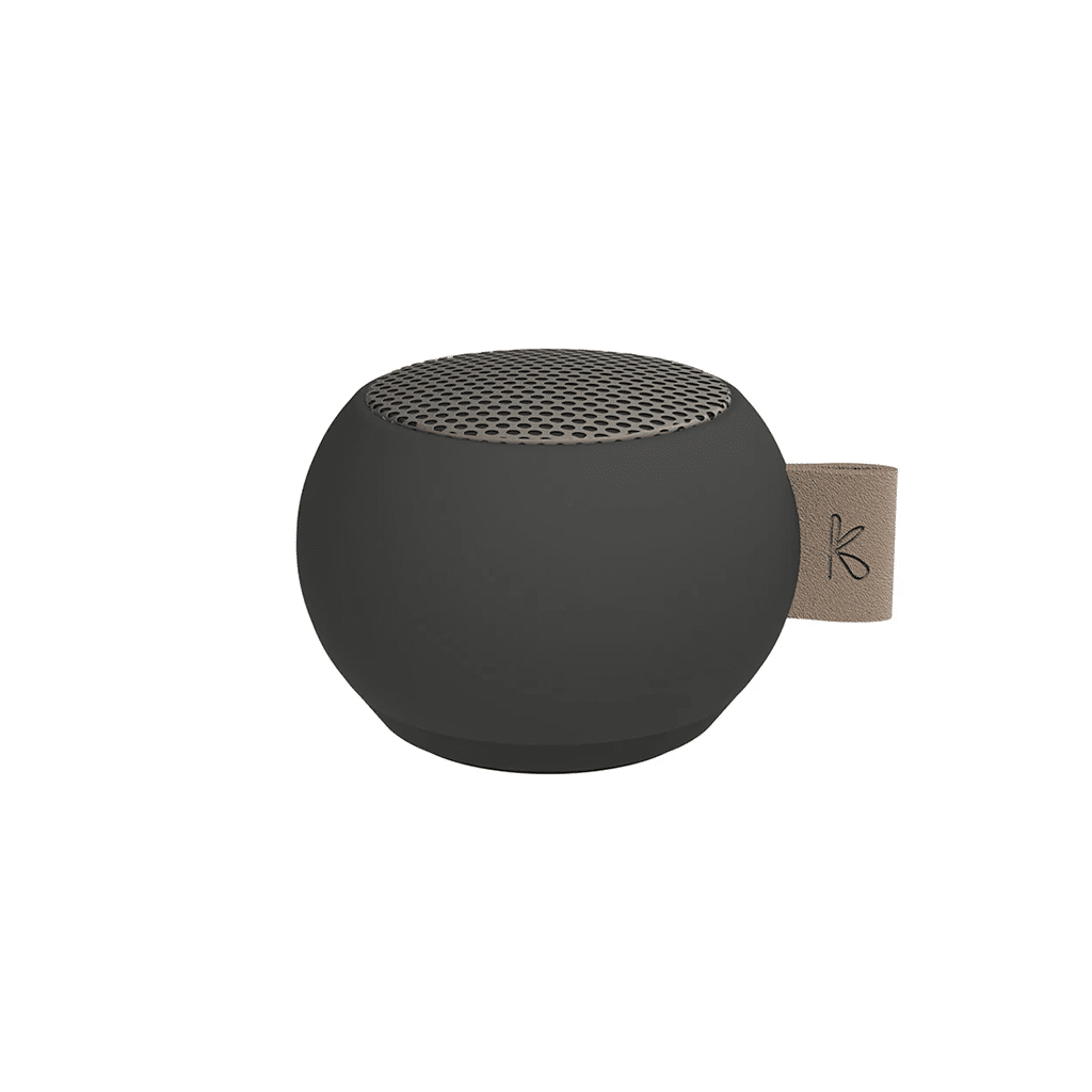 Enceinte aGO Mini Noir Kreafunk : Son Puissant dans un Format Compact, Kreafunk, vue de face sur fond blanc