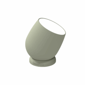 Lampe Beam – Vert Olive – Kreafunk - Vue de côté sur fond blanc