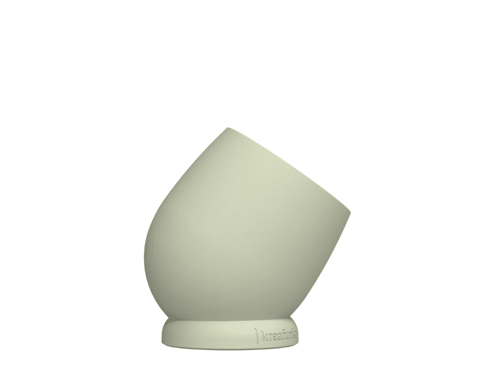 Réveil - Bell – Vert Olive - Kreafunk - Vu de côté sur fond blanc