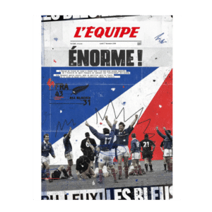 Affiche Exclusive L'Équipe - All Black, Kubbick, vue de face sur fond blanc