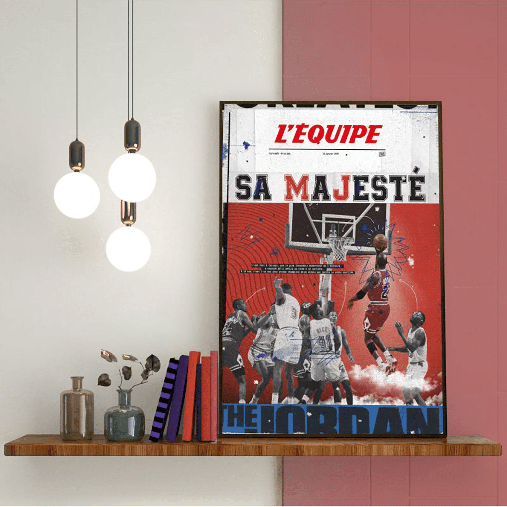 Affiche Exclusive L'Équipe - Basket Jordan, Kubbick, ambiance