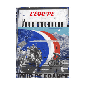Affiche Exclusive L'Équipe - Tour De France Pinot - Kubbick, Kubbick, vue de face sur fond blanc