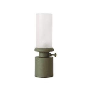 une lampe rechargeable sans fil kaki, vue de face sur blanc