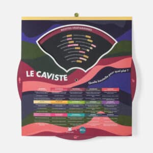 Décoration murale disque "Le Caviste" – Papier Tigre - Vue de face sur fond blanc