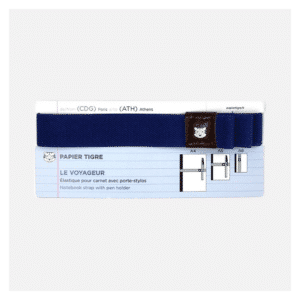 Élastique pour Carnet - Le Voyageur - Athens Papier Tigre, vue de face sur fond blanc, concept-store pour Hommes Vannes