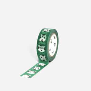 un masking tape tige vert Papier Tigre, vue de face sur fond blanc
