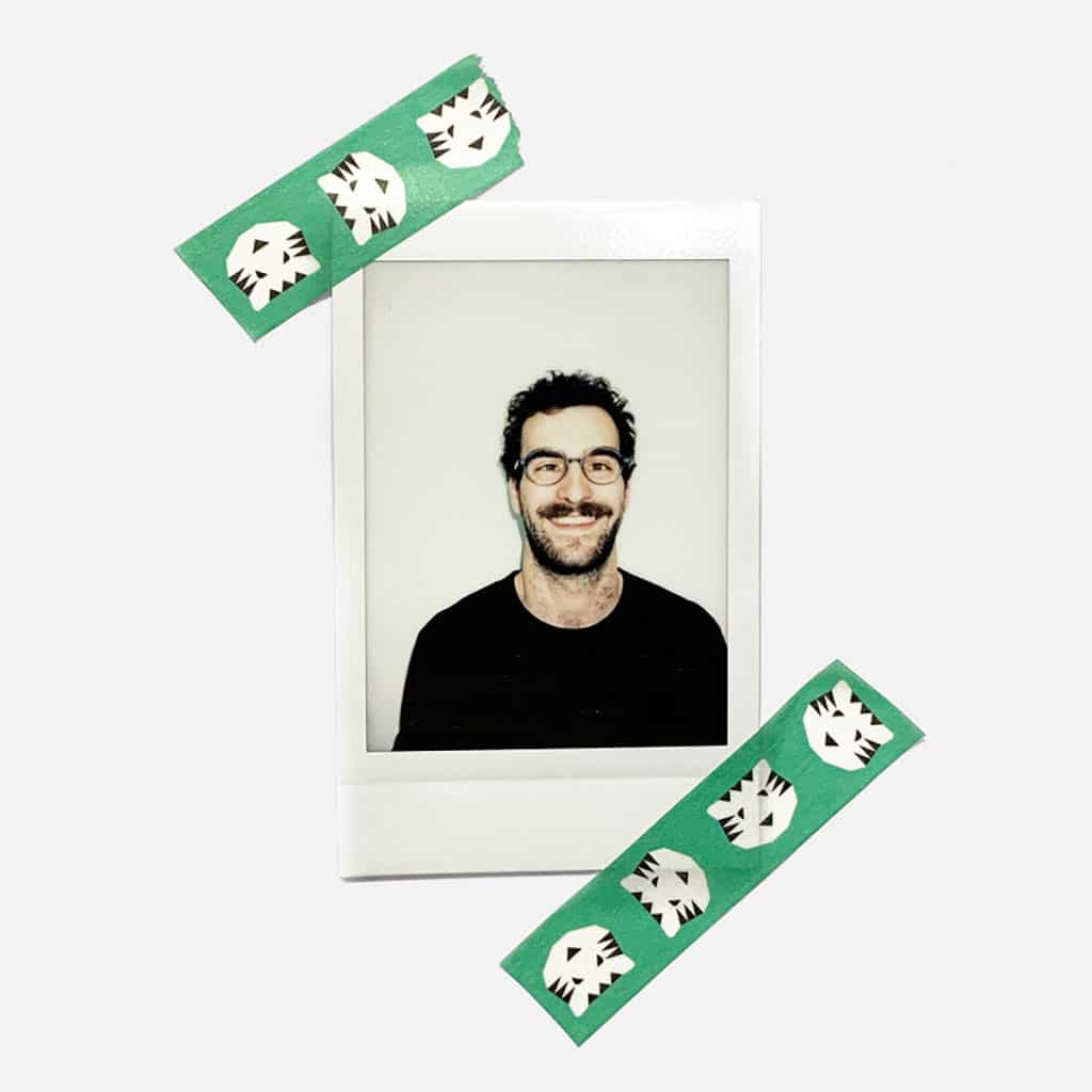 un masking tape tige vert Papier Tigre, utilisé